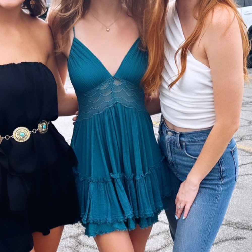 Free people blue mini dress